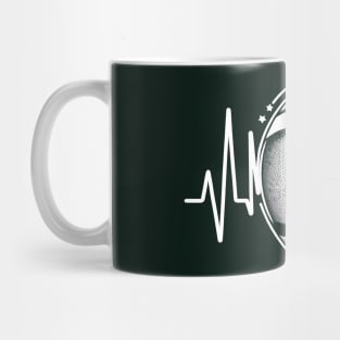 Gridiron Pulse: Heartbeat of Football Passion Tee Mug